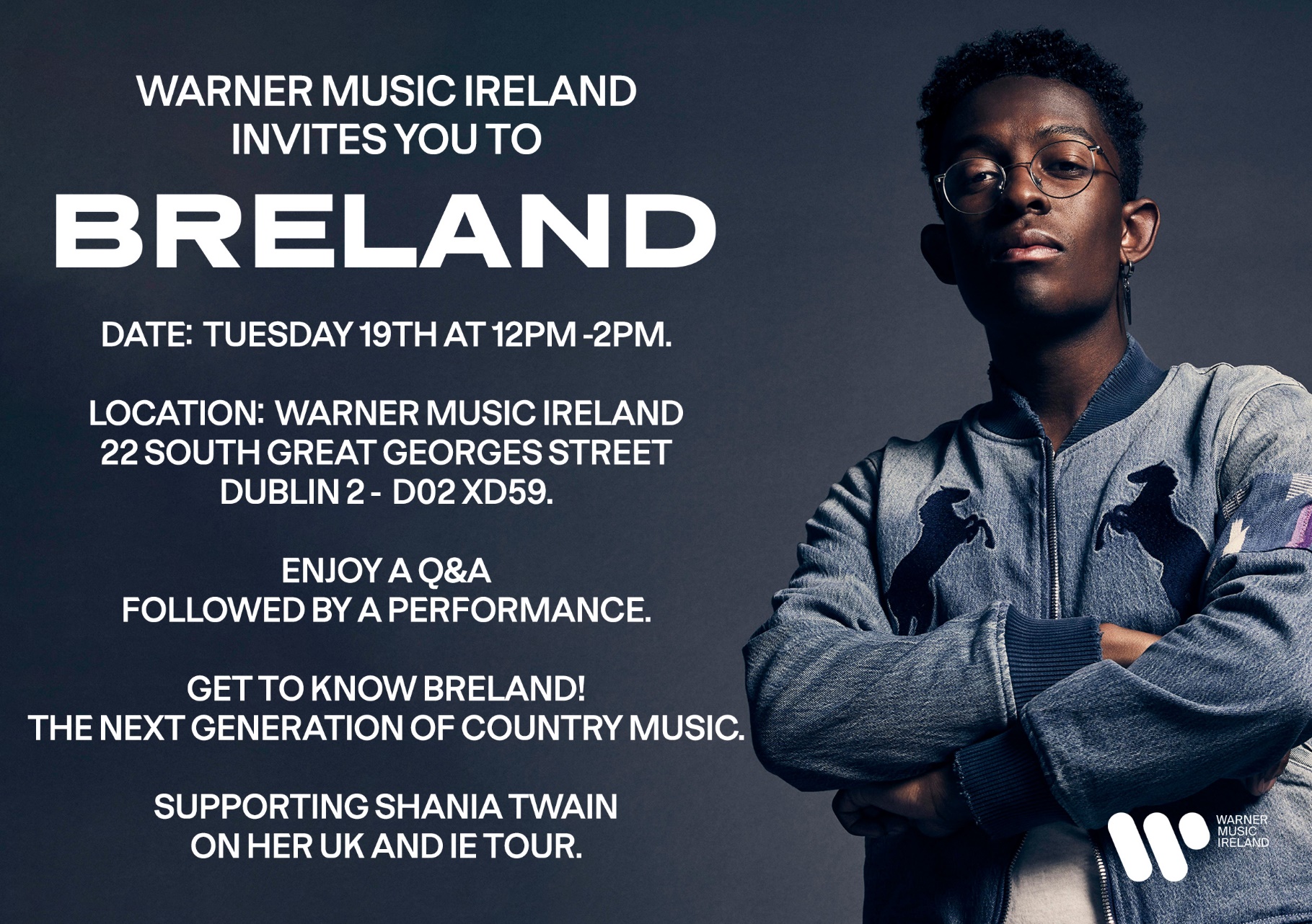 Warner Music IE presents BRELAND showcase ahead of opening for